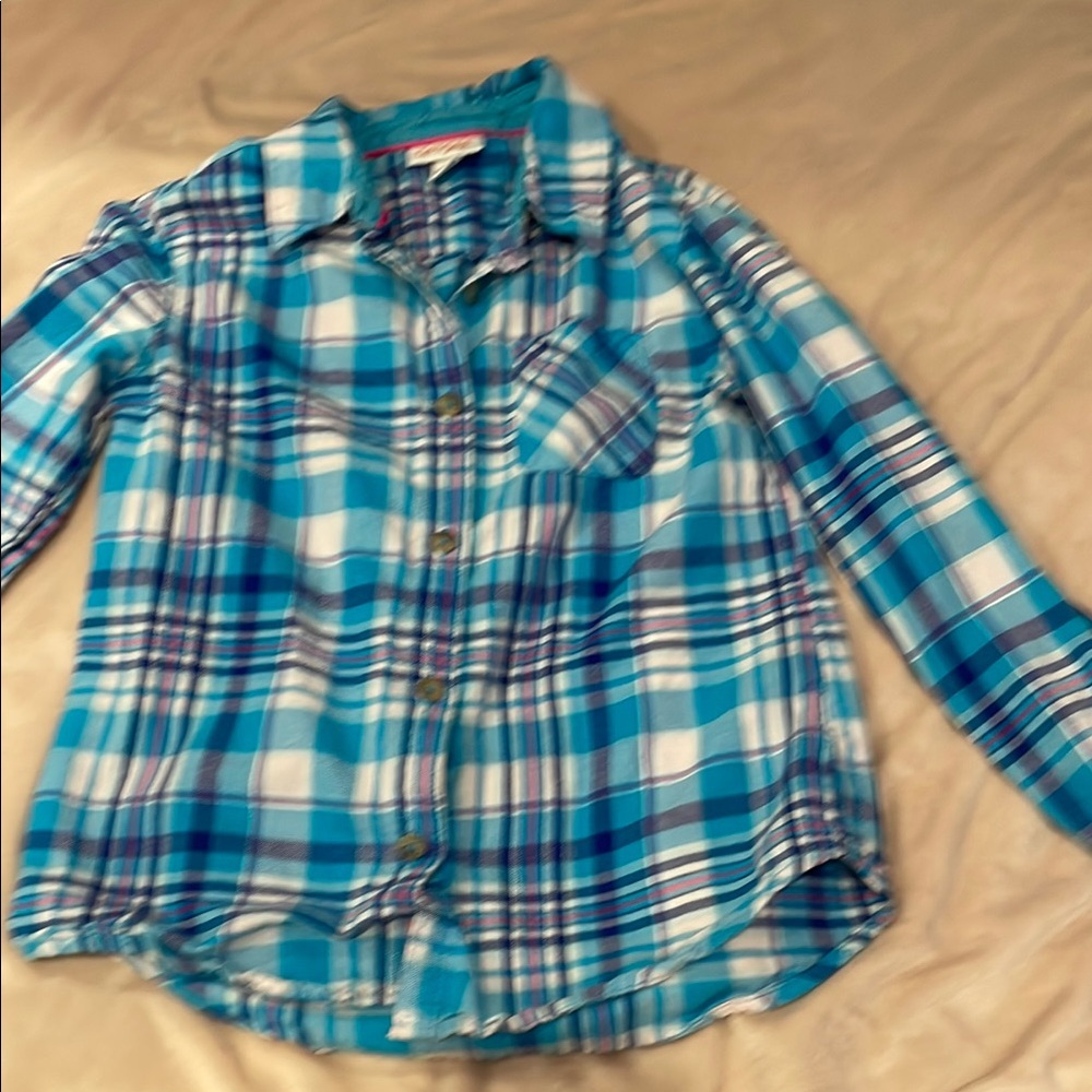 Kids Blue Plaid Shirt